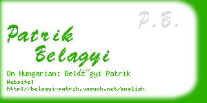 patrik belagyi business card